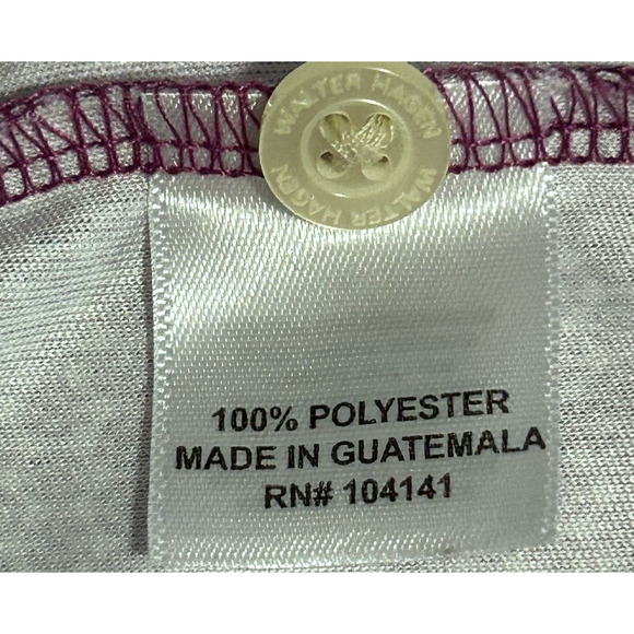 Walter Hagen 11‎ Major Men's Purple White Geometric Short Sleeve Polo Size L - Picture 5 of 6